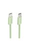 Hama Fabric Charging Cable, USB-C - USB-C, 1 M, Nylon, Green