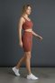Women's Tile Camisole High Waist Stretchy Short Basic Biker Sports Leggings - 2003 - 4