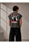 Glory Printed Oversize Worker Boxy Fit Sleeveless Crew Neck T-Shirt