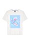 24Y180223 Γυναικείο T-Shirt με λεπτομέρεια εκτύπωσης - 2