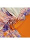 Milano Women's Linea Fiora Pattern Tivil Silk Scarf Orange 90X90 - 2