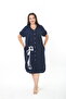 Women's Woven Viscosa Printed Plus Size Dress - 3