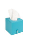 Napkin Holder, Boutique Tissue Box, Tissue Paper Storage Box, Vegan Leather, 13*13*13 Cm. Turquoise