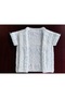Seamless Hand Knitted 0-6 Months White with Blue Polka Dots Baby Vest - 2