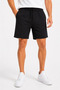 Men's 3 Thread Non-Iron Summer Shorts with Pockets and Elastic Laces - Black - 4
