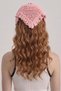 Women's Mesh Lace-Look Multi-Purpose Bandana Summer Beach Compatible Perforated Knitwear Hair Bandana and Waist Accessory - 3