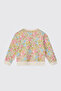 Girl's Floral Patterned Pink Sweatshirt - 2