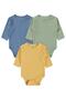 Long Sleeve Basic 3-Piece Set 1-18 Months Snap Fastener Bodysuit - Yellow - 5