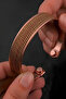 Men's and Women's Copper Bracelet with Thick Gold and Copper Color Detail, Twisted Pattern, Adjustable Ionized Bracelet - 6