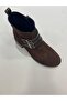 Genuine Leather Suede Elastic Band Zippered Boots Women's Shoes - 4