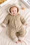 Rabbit Figured Buttoned Buttoned Welsoft Lined Baby Girl and Boy Winter Jumpsuit - 2