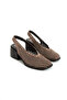 Fallon Genuine Leather Thick Heeled Women's Shoes Sandals - 5