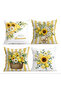 Yellow Lemon and Sunflower Patterned Runner and Set of 4 Throw Pillow Covers Hello Lemon - 3