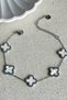 Steel White Stone Chain Women's Bracelet 17+2 cm |   Non-Tarnish Women's Steel Jewelry
