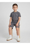 Boys Grey Casual Cargo Shorts Set - 5