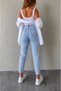 Julia Milano Ice Snow Wash Boyfriend Casual High Waist Women's Denim Trousers New Season (2026) - 3