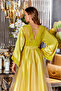 2 Piece Silky Satin Lace Detailed Nightgown and Robe Set Dowry Set with Drawstring Back and Tie-Up Back - 8