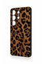 Samsung S26 Ultra Compatible Dark Leopard Leather Patterned Silicone Case - 4