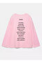 100% Cotton Oversize Fit More Printed - Crew Neck Long Sleeve T-Shirt (Back Printed)