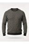 Men's Battal Zero Collar Tricot Sweater with Elastic Waist, Steel Knitting, Classic Fit - 4