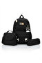 'Astronaut' Five-Compartment Orthopedic Bag with Lockable Accessories, Pen Holder and Thermos, 3-Piece School Bag Set