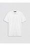Vizyon New Season White Polo Collar Pique Men's T-Shirt - 5