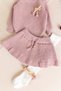 Knitwear Soft Textured Baby Girl Sweater Skirt Socks Set - 6