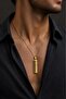 Stainless Steel Watch Dial Design Roman Number Men's Bar Necklace - 6
