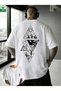Bay Dağ Design Pattern Printed Premium Oversize T-Shirt