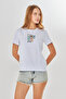 Women's White 100% Cotton Love Yourself Printed T-Shirt - 5
