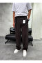 Men's Belt Detailed Linen Baggy Trousers