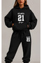 Unisex Character Hooded Sweatshirt Set - Face and All-Over Surface Printed, Comfortable Lace-Up Hoodie
