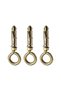 Heavy-Duty Eye Bolt Anchors, Zinc-Plated Steel, CLOSED HOOK (Pack-Of 3, 8mm)