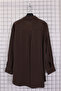 Women's Large Size Buttoned Long Sleeve Shirt Elastic Waist Pants Woven Bottom Top Set - 6