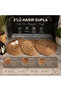 Natural Wicker Door Mat Set of 3 Decorative Mats - Handmade (80X35 cm) - 6