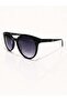 Striker Round Sunglasses for Men & Women, Black Frame with Smoke Gradient Lenses, UV400 Protection