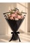 Transparent Border Black Framed Bouquet Wrapping Paper 57X57 cm Flower Wrapping and Packaging 4 Pieces - 4