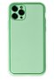 Aconcept iPhone 11 Pro Case Coco Leather Silicone Cover - (40520) Green