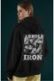 Arnold Fitness Gym Bodybuilding Athlete Back Printed Unisex Oversize Combed Cotton Hoodie - 3