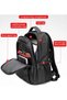 Golden Wolf Slim Laptop Backpack Water Resistant Daypack with Headphone Jack for Business Casual Travel College for Men Women, GB00433, Black - 8