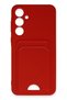 Aconcept Galaxy A35 5g Case Kelvin Silicone with Business Card Holder (90126) - Red - 2