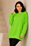 Self-Patterned Knitwear Tunic R4444 Pistachio Green - 2