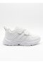 Kids White Velcro School Sneakers - 3
