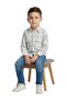Boys Grey Leaf Printed Casual Shirt - 5