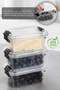 4 Pieces 300ml Organizer Box - Kitchen Drawer Organizer with Locking Lid Elora Storage Container Transparent - 4