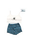 Soft Textured Panda Printed Knitted Pajama Set with Rope Straps - 3