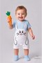 Rabbit Printed Baby Boy Rompers with Shorts 100% Cotton Summer Short Sleeve Snap Fastener Newborn Baby Rompers 0-9 Months - 7