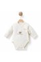 100% Organic Cotton 2-Piece Double Breasted Long Sleeve Unisex Newborn Baby Body Set with Lamb Pattern - 3