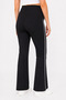 Modal High Waist Stretchy Gathered Wide Leg Maternity Leggings - Black / Comfortable Pregnancy Wear - 4