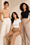 Women's 92% Cotton Crew Neck Short Sleeve 3-Piece Crop Top Undershirt - Stretchy & Soft Texture